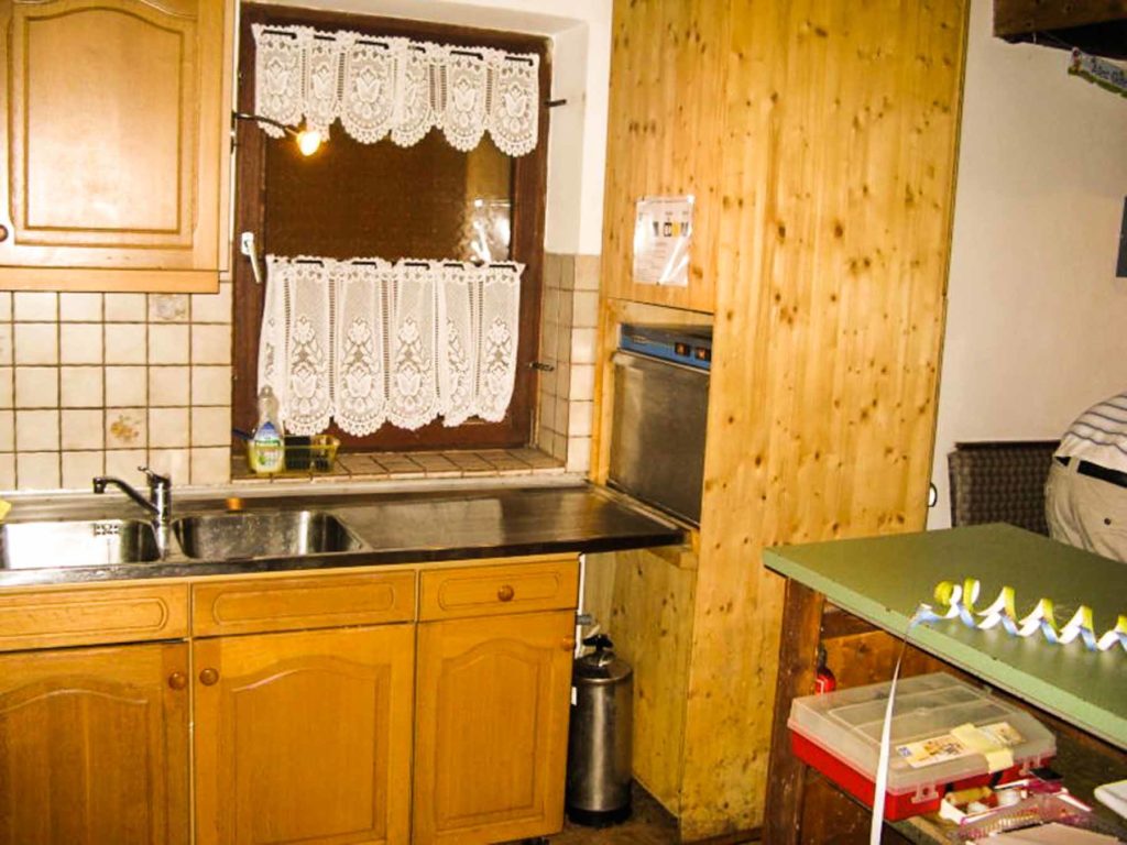 Küche in unserem Bootshaus